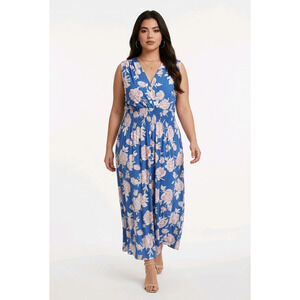 Ana Rose Sleeveless V-Neck Smocked Empire Waistline Dress Size 3X